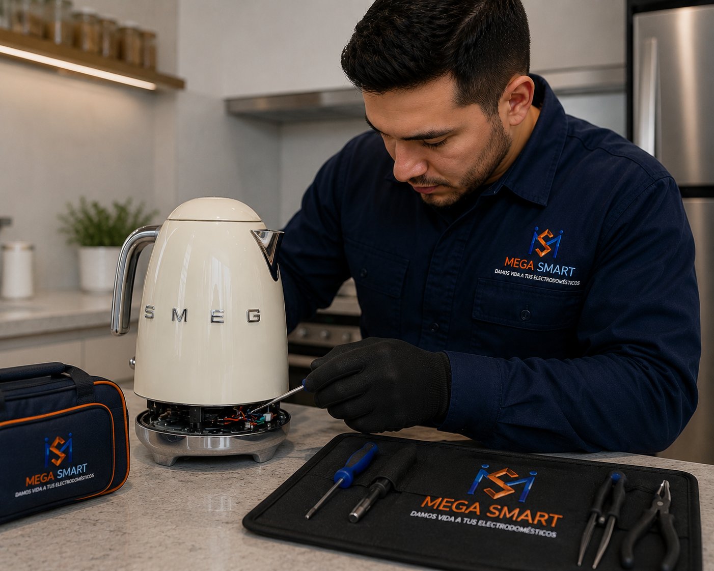 Mantenimiento y reparación de cafetera SMEG línea Italiana.