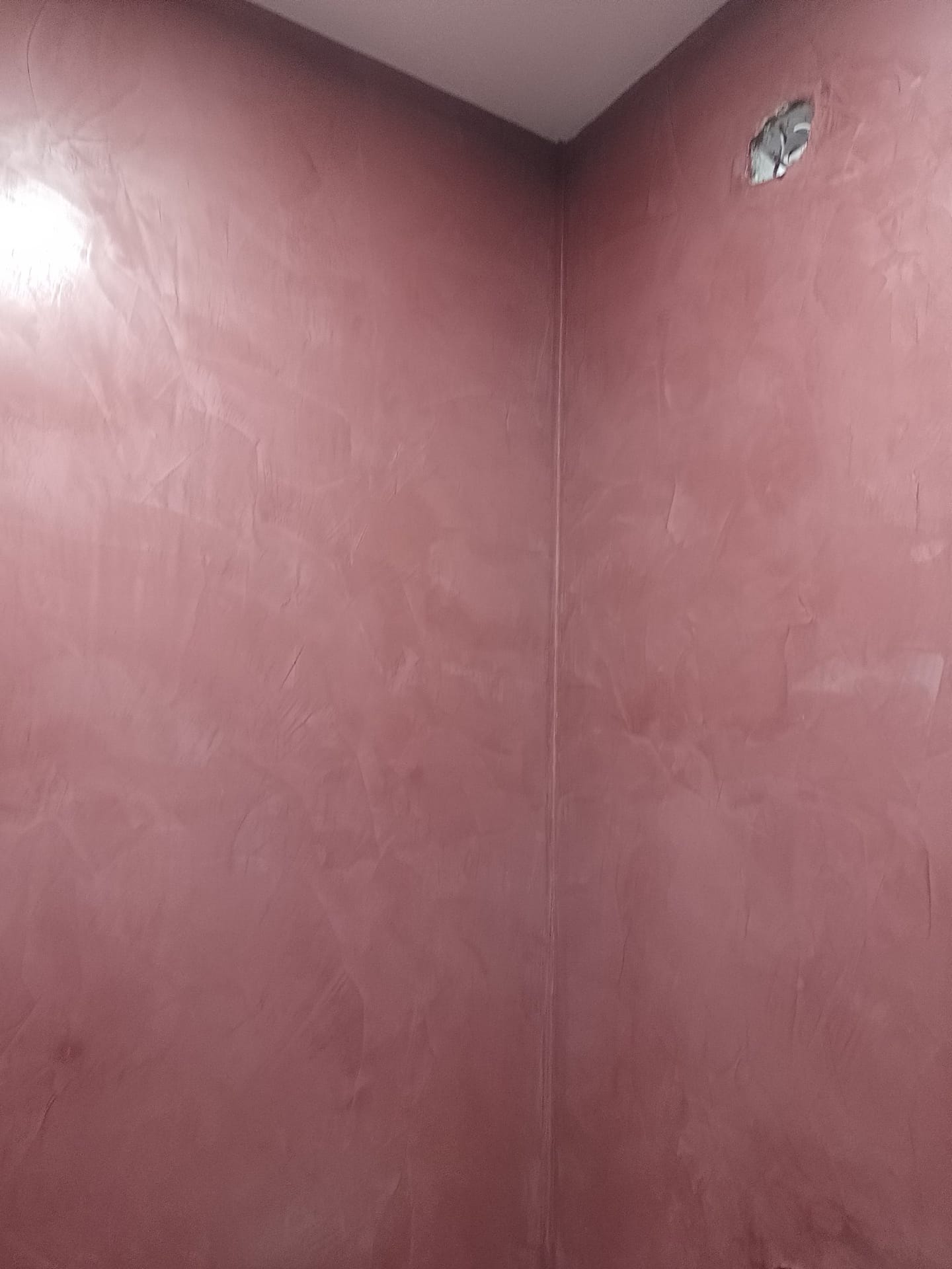 Pintura en baño. Estuco beneciano