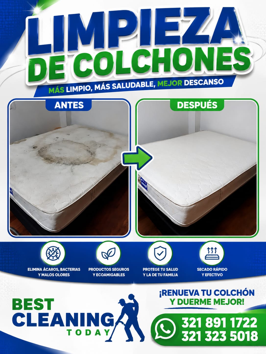 Limpieza profesional de tapetes, muebles , colchones y cortinas. 3