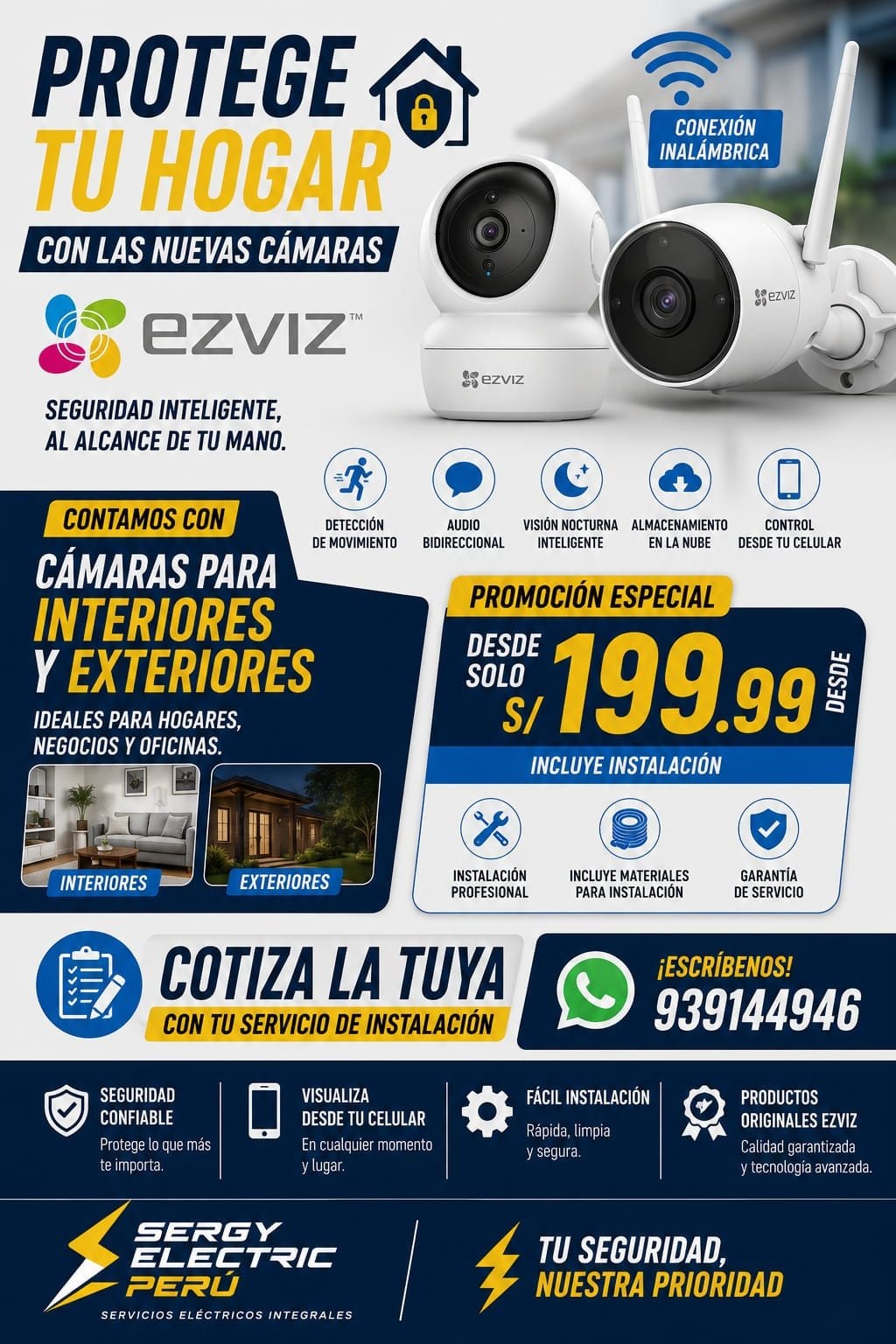 Cámara de seguridad wifi 1