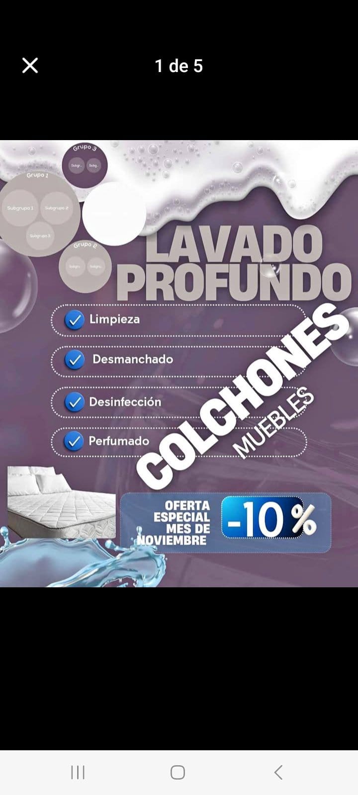 Lavado a Domicilio De Muebles Colchones Alfombras